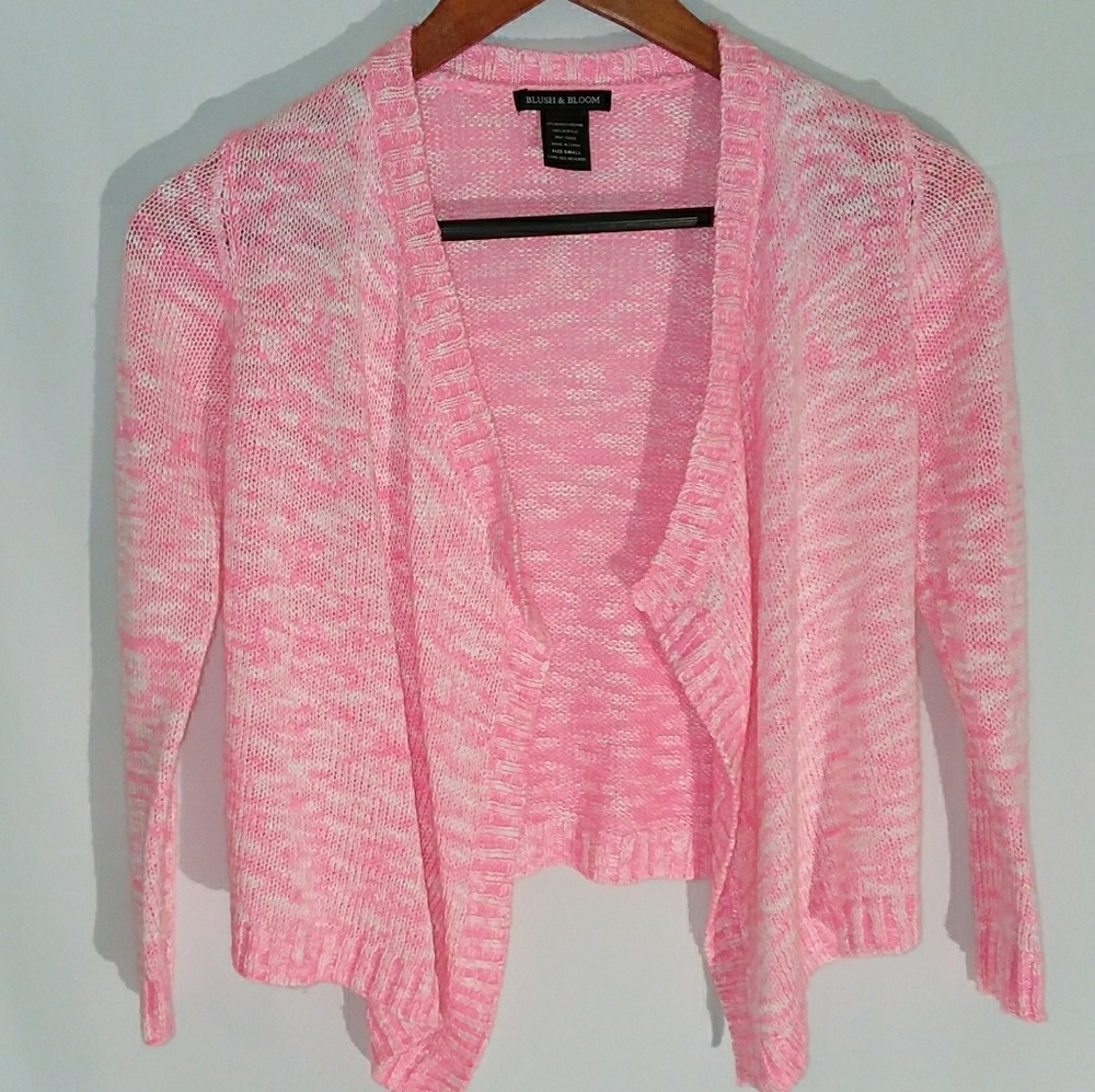 Blush & Bloom Open Front Cardigan. Size Small